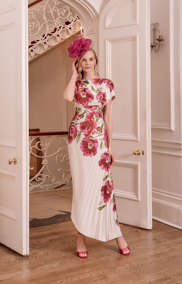 John Charles Pink And Ivory Dress John Charles 29362A Petal Dress – Ginasmartboutique