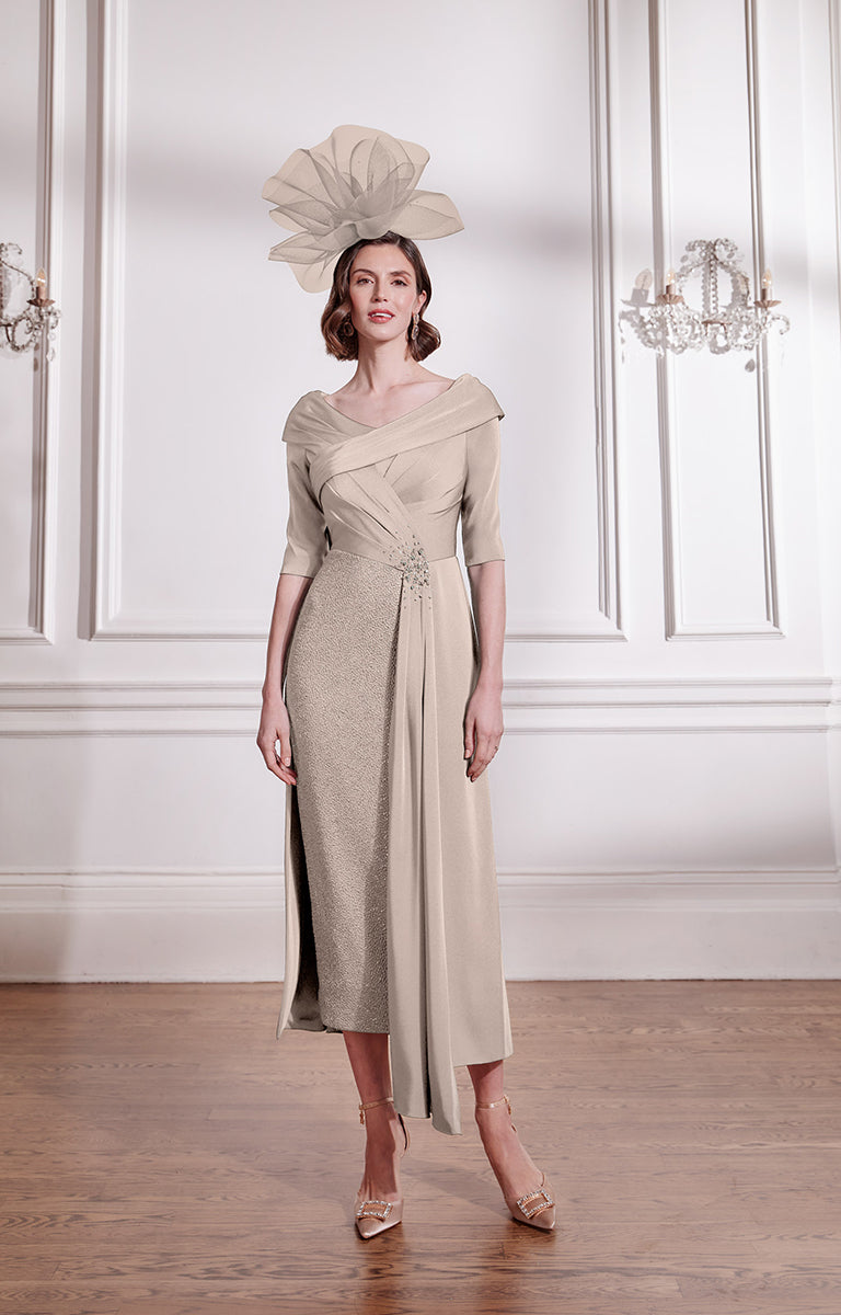 John Charles Off The Shoulder Dress With Cape Petal 29318 main image 1