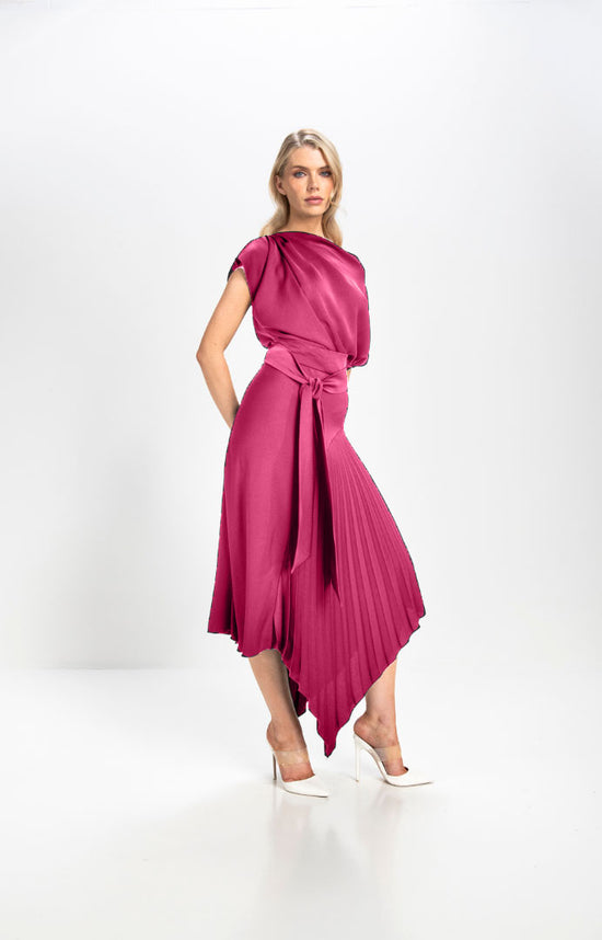 Kevan Jon Mila Pleat Knee Dusty Rose