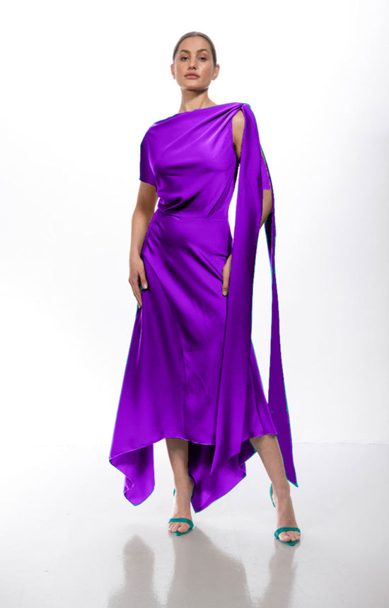 Kevan Jon Didi Drape Knee Violet