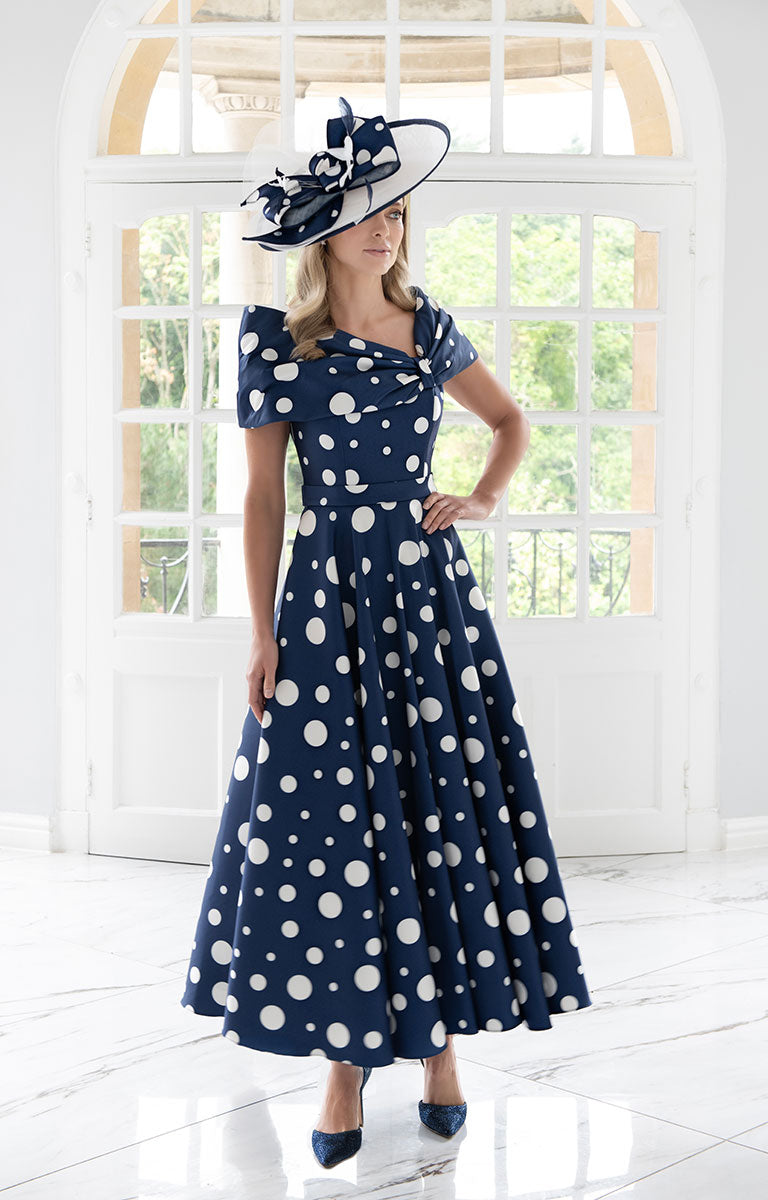 ivory and navy dress Irresistible IR8821TJ